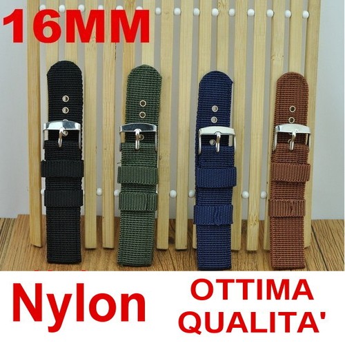 Cinturino orologio nylon nero - orologio,