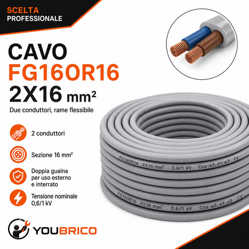 Cavo elettrico fg16or16 2x16 - elettrico,