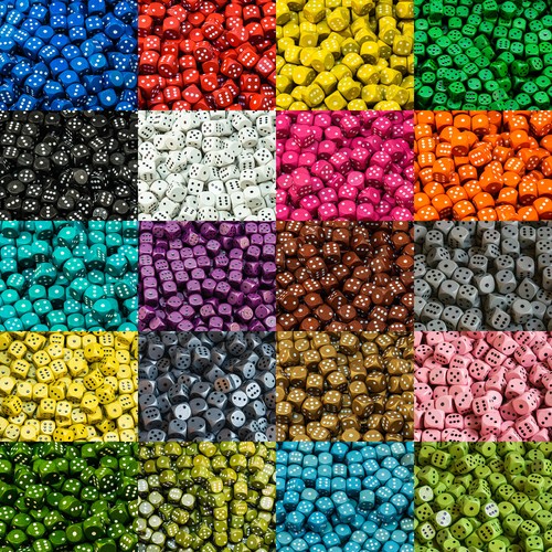 100 pezzi dadi gioco - pezzi, da